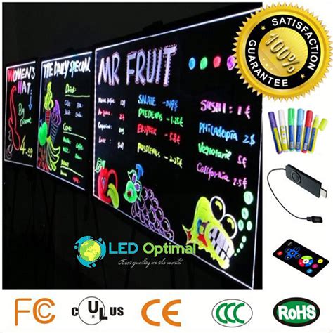 Amazon.com : LED Optimal LED Writing Board with Remote Control (A Complete Set-6 Fluorescent ...