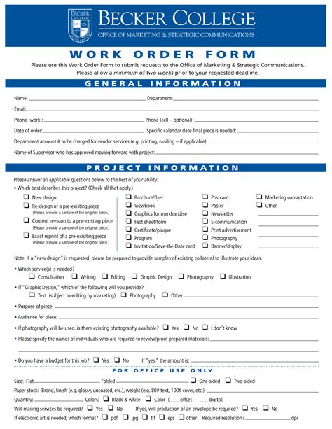 Free Graphic Design Work Order Form example | Templates at allbusinesstemplates.com