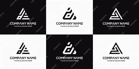 Premium Vector | Set of creative letter da logo design template