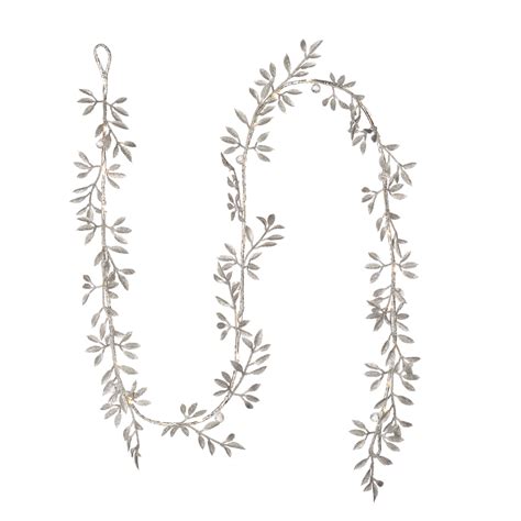 CANVAS Battery-operated Christmas Decoration Silver Leaves String Light, 5-ft | Canadian Tire