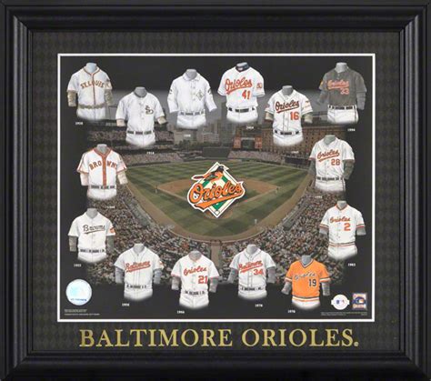 Baltimore Orioles Uniform Evolution Collage