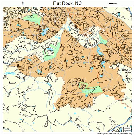 Flat Rock North Carolina Street Map 3723600