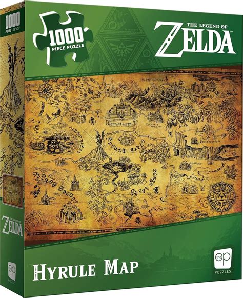 The Legend of Zelda Hyrule Map 1,000 Piece Jigsaw Puzzle Collectible Puzzle – Blue Ridge ...