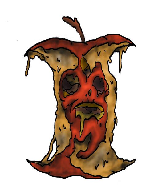 Rotten Apple Drawing | Free download on ClipArtMag