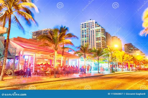 Fort Lauderdale Beach Boulevard and Buildings at Dusk, Florida Editorial Photography - Image of ...