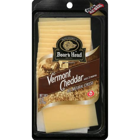 Boar's Head Pre-Sliced Vermont White Cheddar Cheese - Shop Cheese at H-E-B