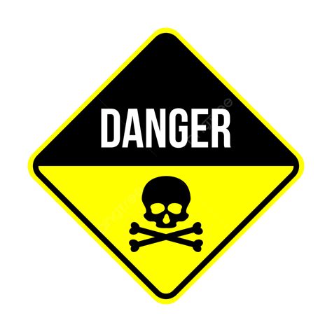 Danger Sign With Skull Icon, Danger Sign, Danger, Toxic Sign PNG and ...