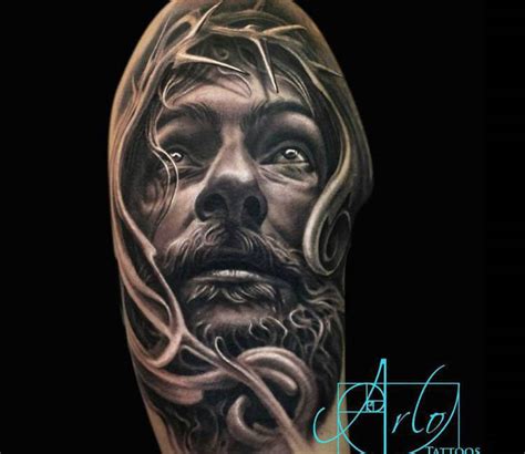 Jesus Christ tattoo by Arlo Tattoos | Post 15952