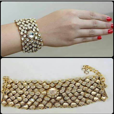 Kundan Bracelet @ 209 /- #kundanjewellery #bracelets #kundanbracelet | Fashion bracelets ...