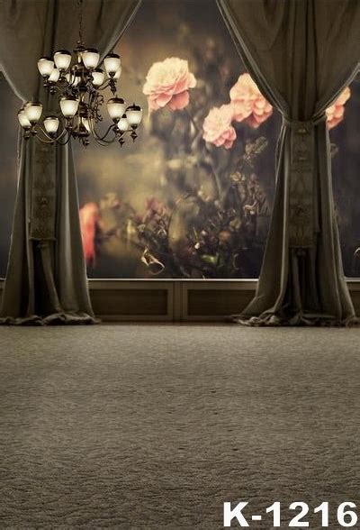 Luxury Medieval Living Room Background Flower Wall Backdrops