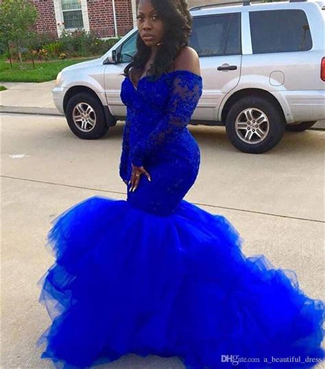 Blue Prom Mermaid Dress Bridal Dress | Etsy