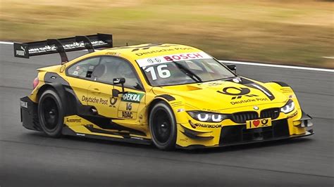 BMW M4 DTM 2016 in action at Misano Circuit: Warm Up, Accelerations & Fly Bys! - YouTube