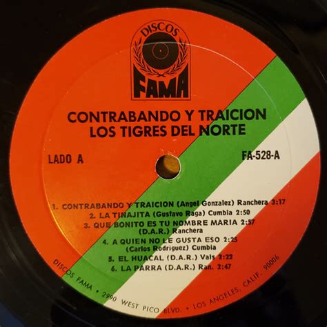 Los Tigres Del Norte – Contrabando Y Traicion (Vinyl) - Discogs