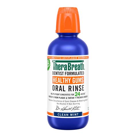 TheraBreath Healthy Gums Mouthwash, Clean Mint, Dentist Formulated, 16 Fl Oz - Walmart.com