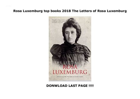 Rosa Luxemburg top books 2018 The Letters of Rosa Luxemburg