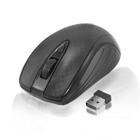 Wholesale Optical Wireless Mouse With CPI Button - Black