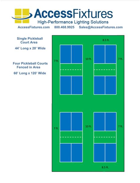 Outdoor Pickleball Court Dimensions