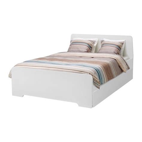 Ikea Askvoll Full Size Bed w/ 4 Drawers - AptDeco