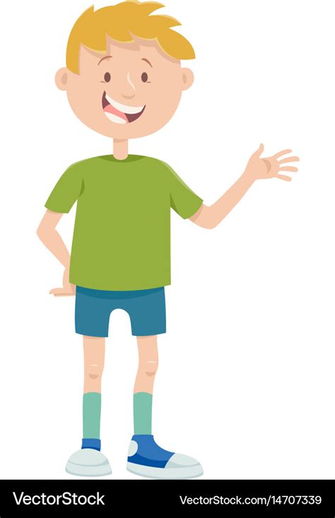 Cartoon teen boy Royalty Free Vector Image - VectorStock