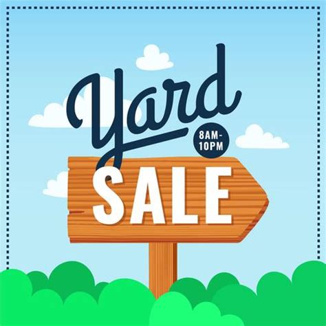 Yard Sale Poster Sign 227368 Vector Art at Vecteezy