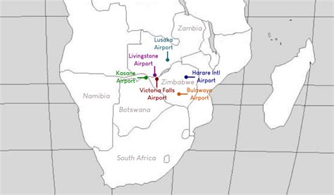 Victoria Falls Zambia Map