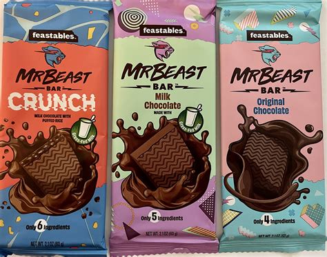 Buy Feastables Mr Beast Bar Milk Chocolate Crunch, Milk Chocolate ...