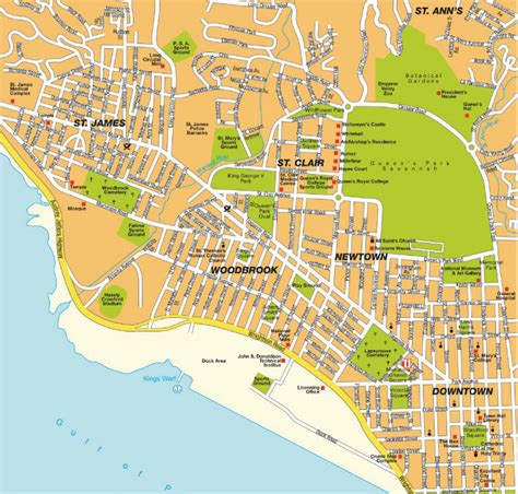 Port of Spain Map - Trinidad and Tobago