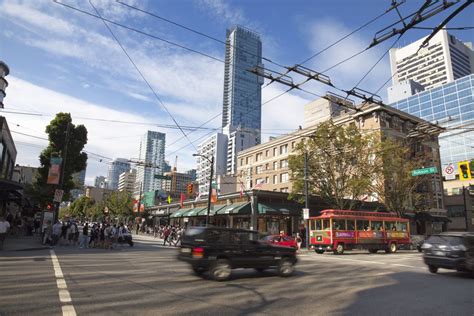 Robson Street Shopping in Downtown Vancouver, BC