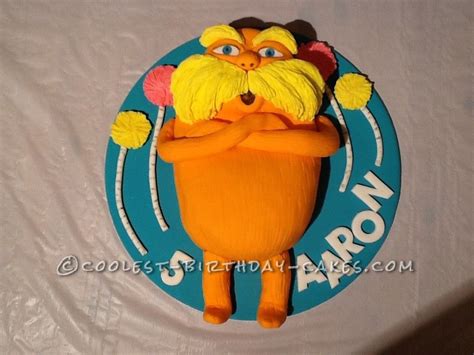 Awesome Lorax Birthday Cake | Lorax birthday, Dr seuss birthday party, Cool birthday cakes