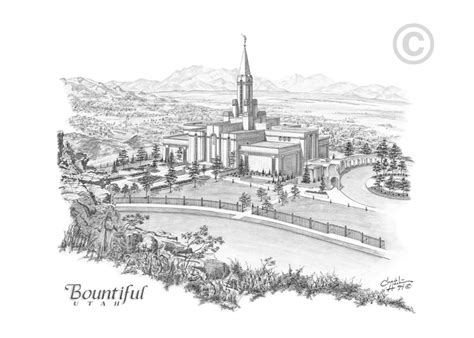 Bountiful Utah Temple - Sketch in Temple Prints | LDSBookstore.com (#CH ...