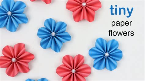 DIY: HOW TO MAKE EASY TINY PAPER FLOWERS 3D !!! SIMPLE FLOWER MAKING TUTORIAL - MUST WATCH - YouTube