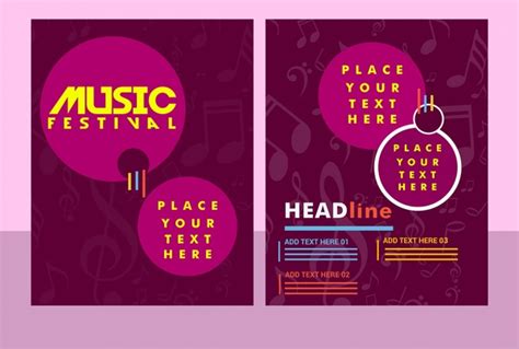 Music festival banner violet vignette background design Vectors graphic art designs in editable ...