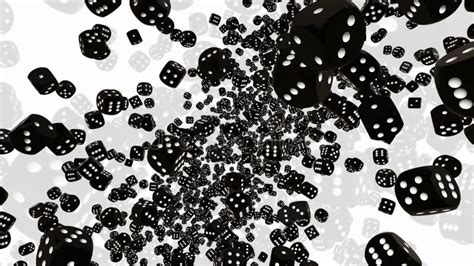 Falling Dice on a Black Background 3d Animation Stock Video - Video of ...