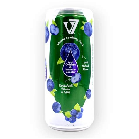 V7 Vitamin Sparkling Drink Blueberry – 300 ML – Citta Mart