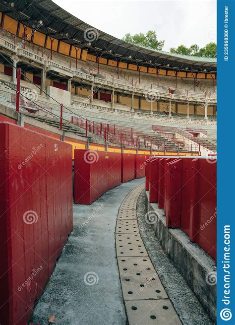 Tourists in Plaza De Toros a Bullring in the Spanish City Pamplona ...