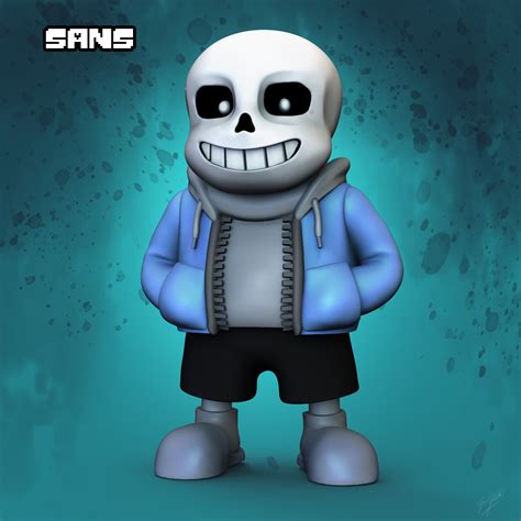 ArtStation - Sans Undertale Character 3D Print | Resources