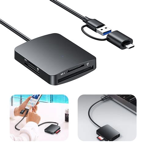 USB 3.0 SuperSpeed Type C Card Reader | Simultaneous 4 In 1 SD/TF/CF/MS Memory Card ...