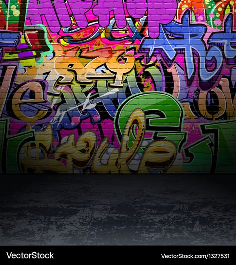 Graffiti wall art background Royalty Free Vector Image