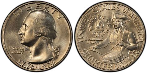 Bicentennial Quarters Value Chart - Mintage - Design