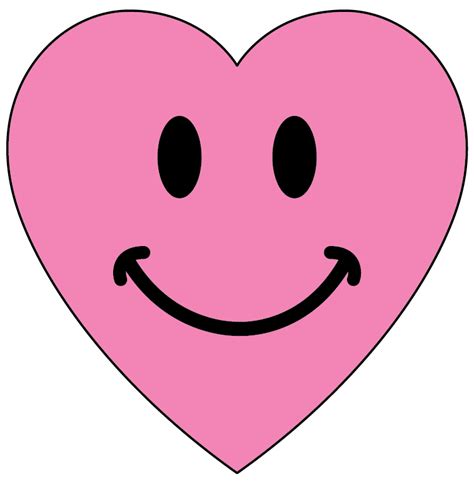 smiley face heart clipart - Clipground