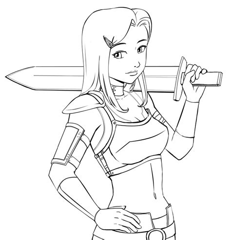 Female Warrior Drawing at GetDrawings | Free download