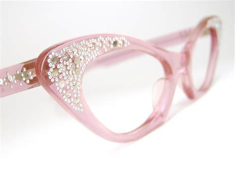 Vintage Pink Cat Eye Eyeglasses Eyewear Glasses Sunglasses