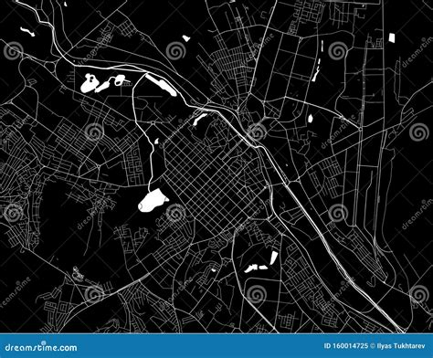 Map of the City of Chisinau, Moldova Stock Illustration - Illustration ...