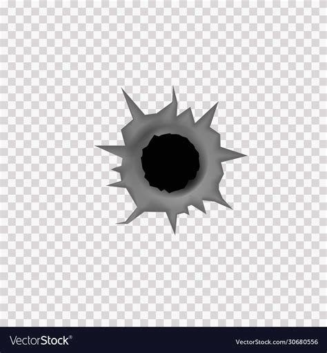 Realistic bullet holes Royalty Free Vector Image