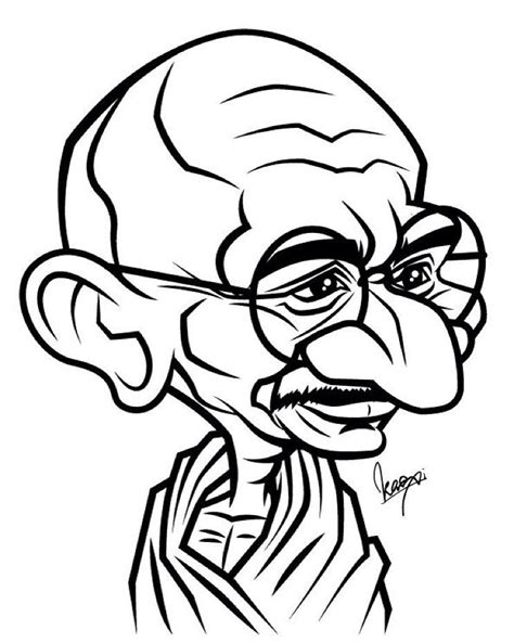 Top 182+ How to draw mahatma gandhi cartoon - Tariquerahman.net