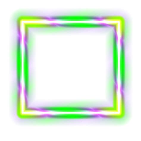 Neon frame, vibrant colored glowing neon frame with transparent ...