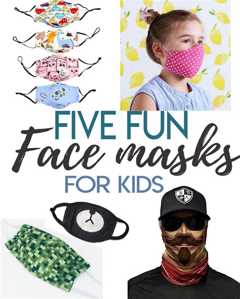 Five Cute Face Masks for Kids - Beth Bryan