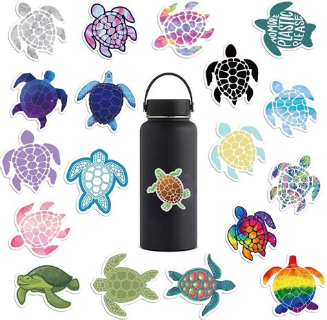 Amazon.com: 41 Pcs Stickers Cute Sea Turtle Waterproof Vinyl Sticker ...