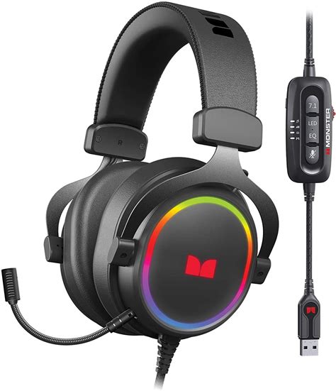 Monster Digital Alpha 7.1 RGB Illuminated Gaming Headset with 7.1 ...