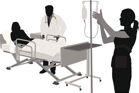 Patient Hospital Bed Silhouette Illustrations, Royalty-Free Vector Graphics & Clip Art - iStock